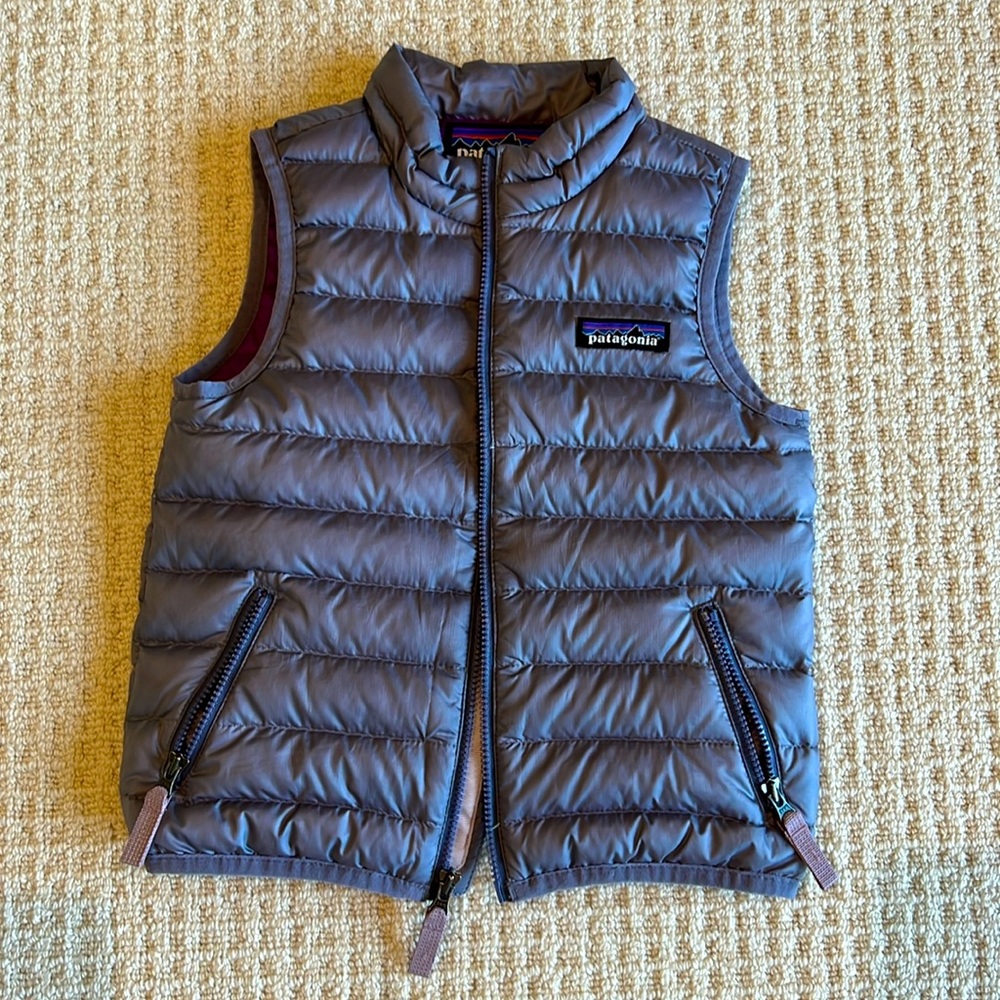Patagonia puff vest size 2T grayish purple